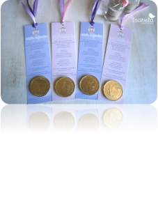 Set de 10 piezas Bolo Invitación separador con moneda de chococlate